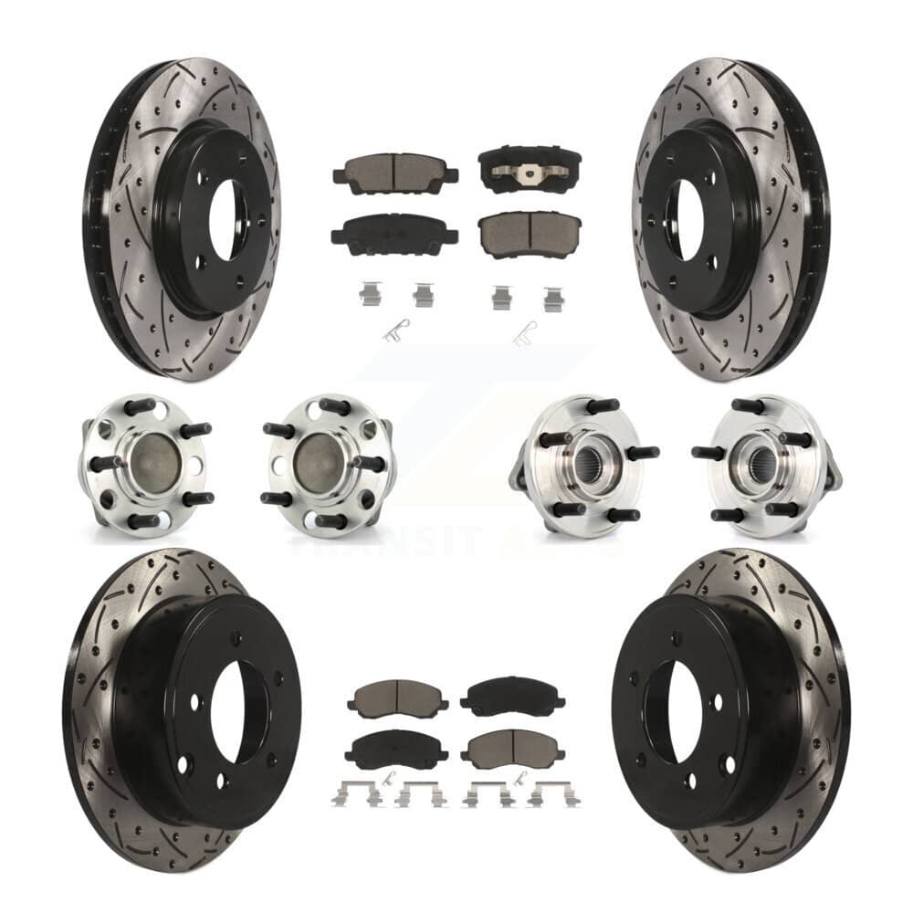 Transit Auto - KBB-119837 - Front and Rear Wheel Bearing and Hub Assembly Kits