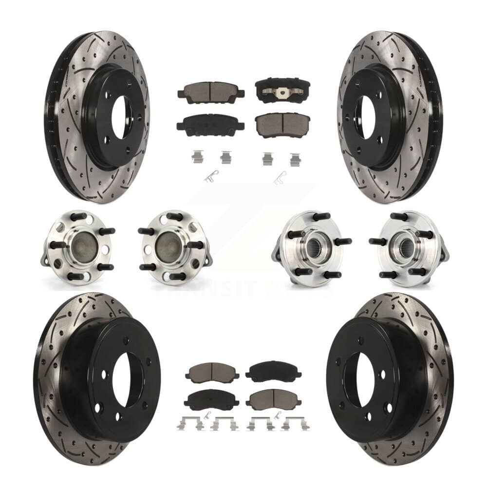 Transit Auto - KBB-119838 - Front and Rear Wheel Bearing and Hub Assembly Kits