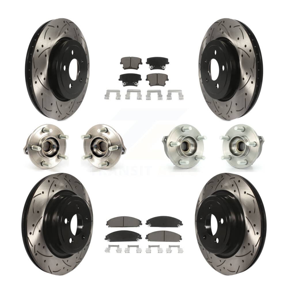 Transit Auto - KBB-119854 - Front and Rear Wheel Bearing and Hub Assembly Kits