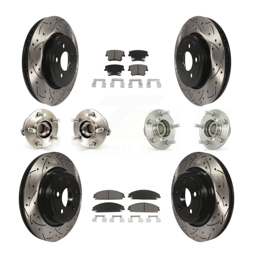 Transit Auto - KBB-119858 - Front and Rear Wheel Bearing and Hub Assembly Kits