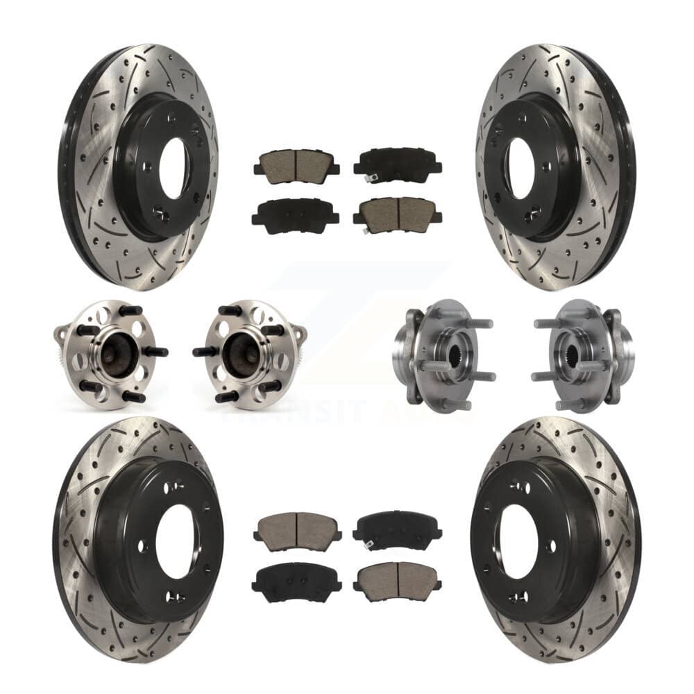 Transit Auto - KBB-125498 - Front and Rear Wheel Bearing and Hub Assembly Kits