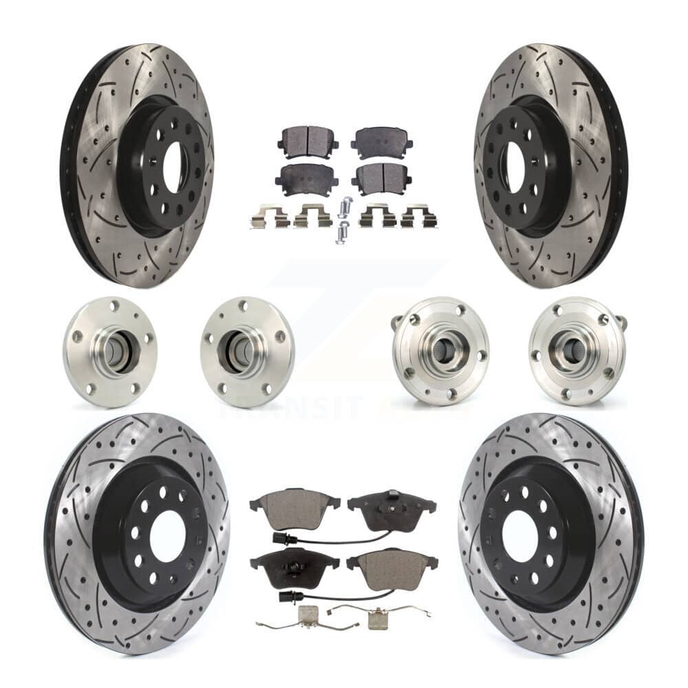 Transit Auto - KBB-125556 - Front and Rear Wheel Bearing and Hub Assembly Kits
