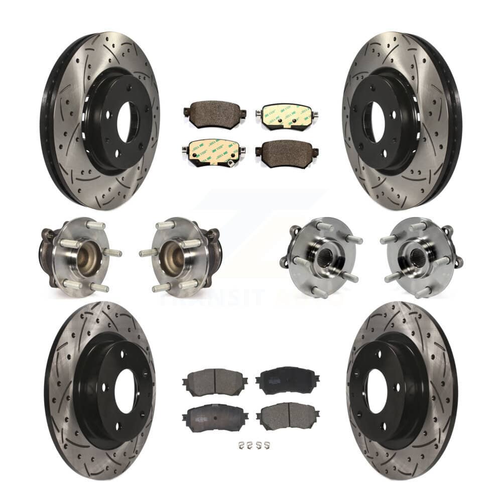 Transit Auto - KBB-125728 - Front and Rear Wheel Bearing and Hub Assembly Kits