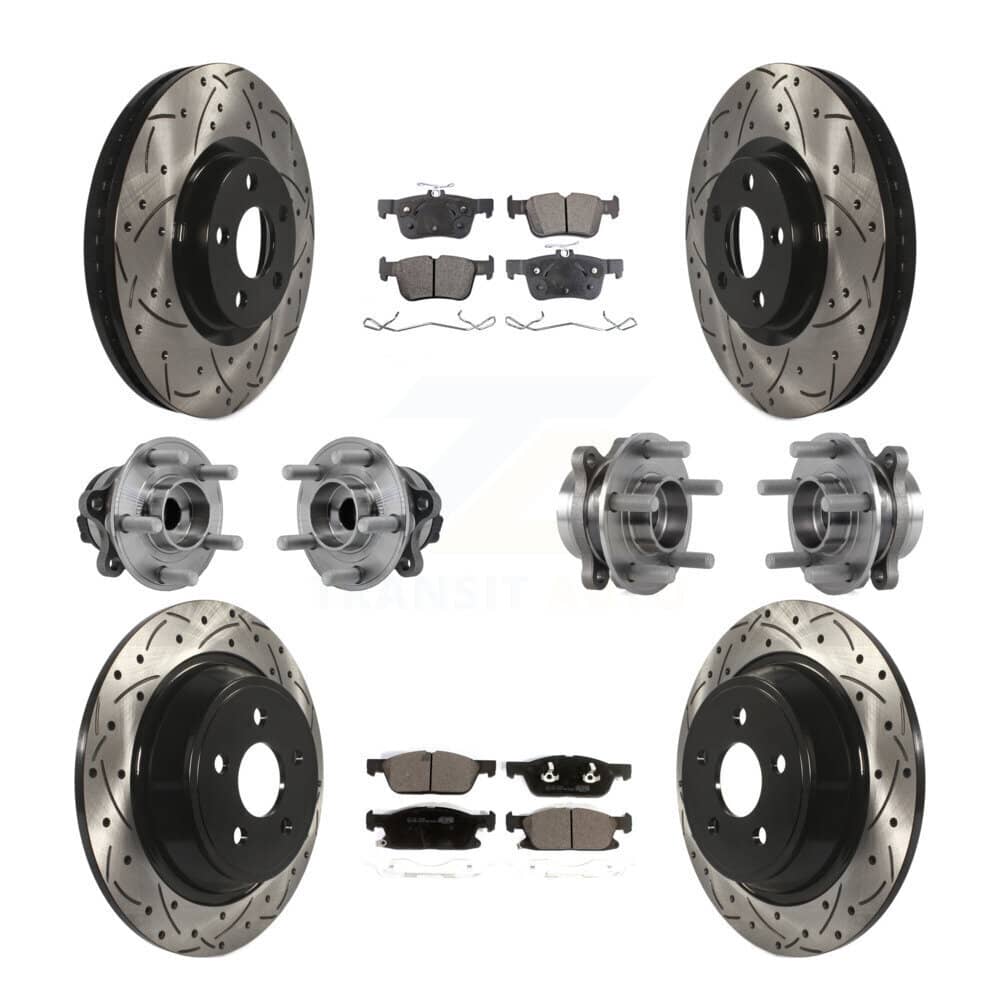 Transit Auto - KBB-127727 - Front and Rear Wheel Bearing and Hub Assembly Kits