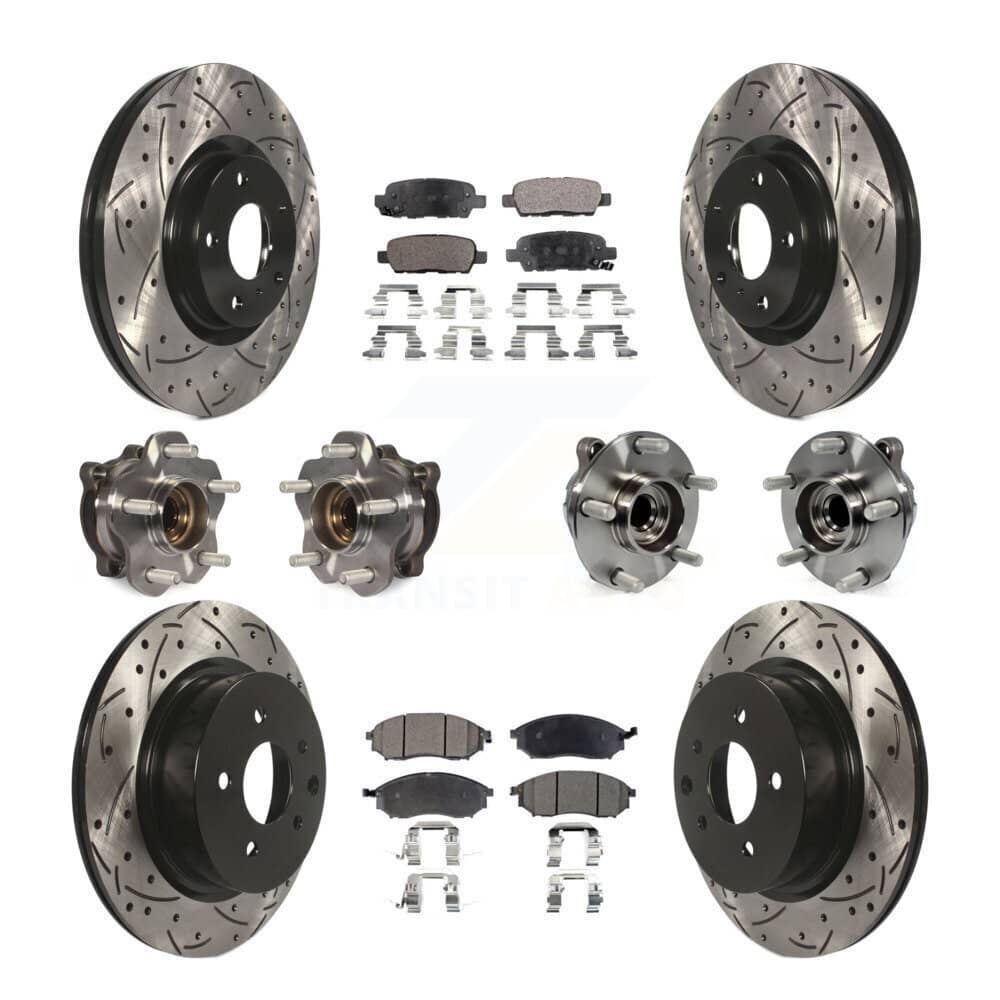 Transit Auto - KBB-127743 - Front and Rear Wheel Bearing and Hub Assembly Kits
