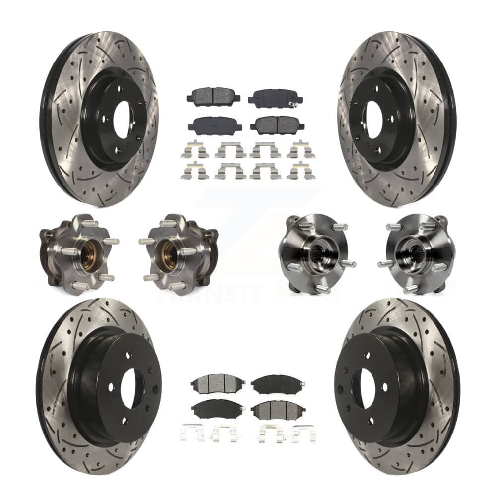 Transit Auto - KBB-127762 - Front and Rear Wheel Bearing and Hub Assembly Kits