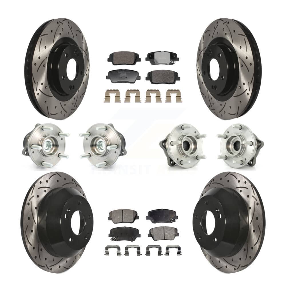 Transit Auto - KBB-128807 - Front and Rear Wheel Bearing and Hub Assembly Kits