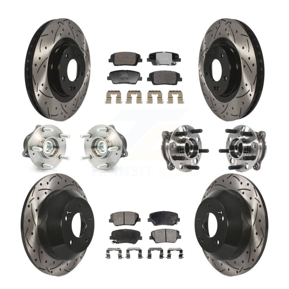 Transit Auto - KBB-128809 - Front and Rear Wheel Bearing and Hub Assembly Kits