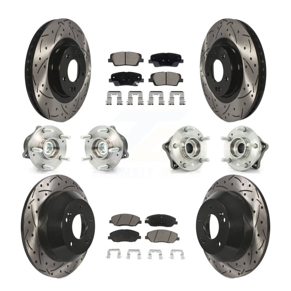 Transit Auto - KBB-128869 - Front and Rear Wheel Bearing and Hub Assembly Kits