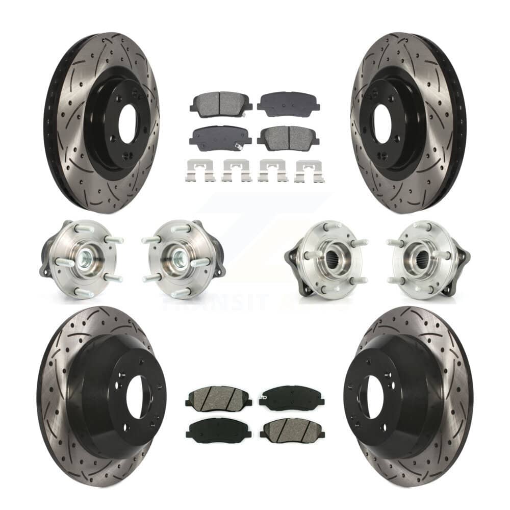 Transit Auto - KBB-128893 - Front and Rear Wheel Bearing and Hub Assembly Kits