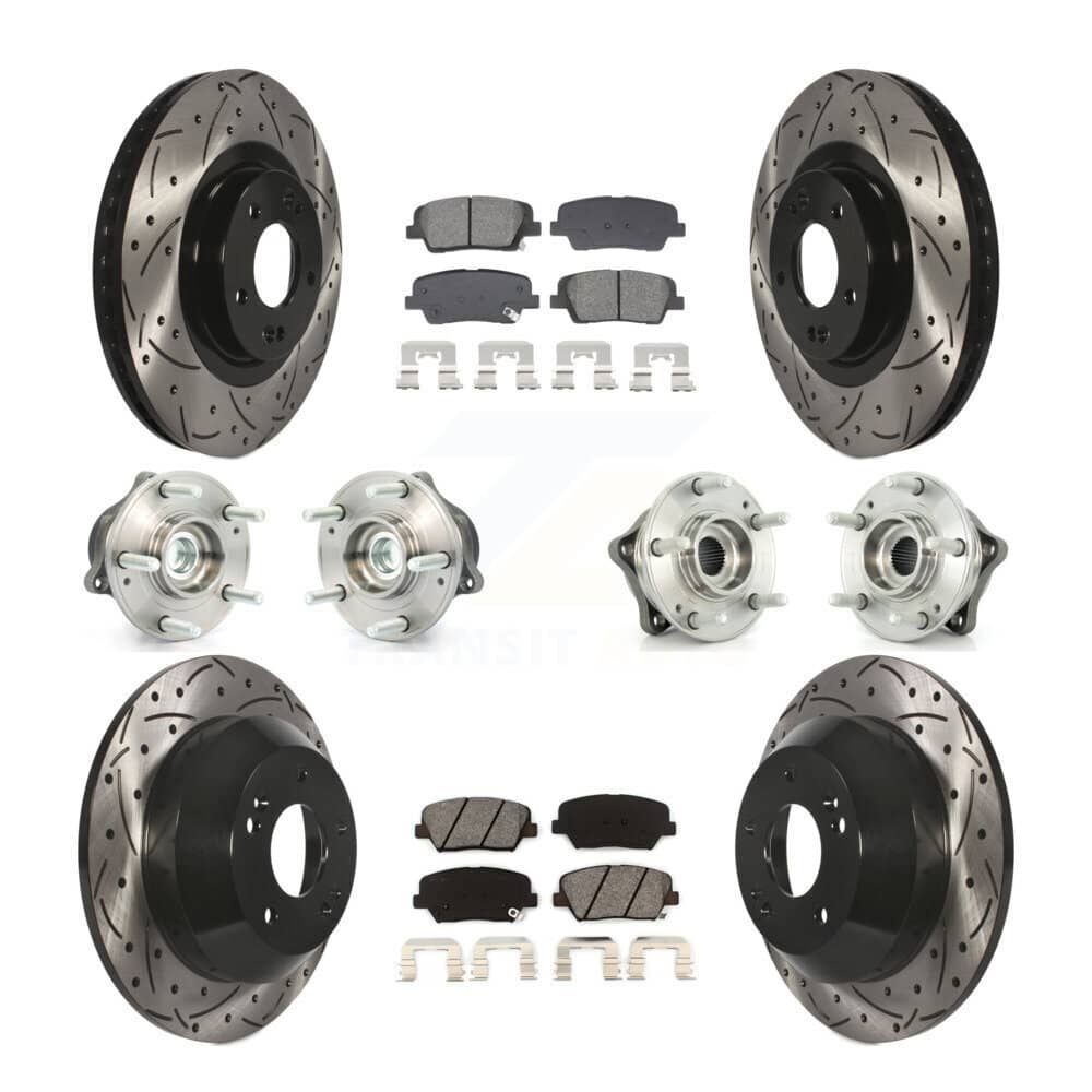 Transit Auto - KBB-128898 - Front and Rear Wheel Bearing and Hub Assembly Kits