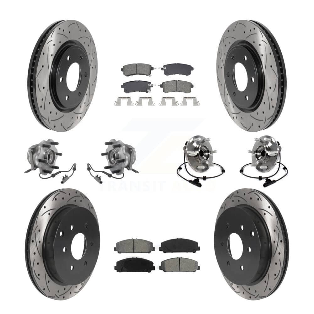 Transit Auto - KBB-128902 - Front and Rear Wheel Bearing and Hub Assembly Kits