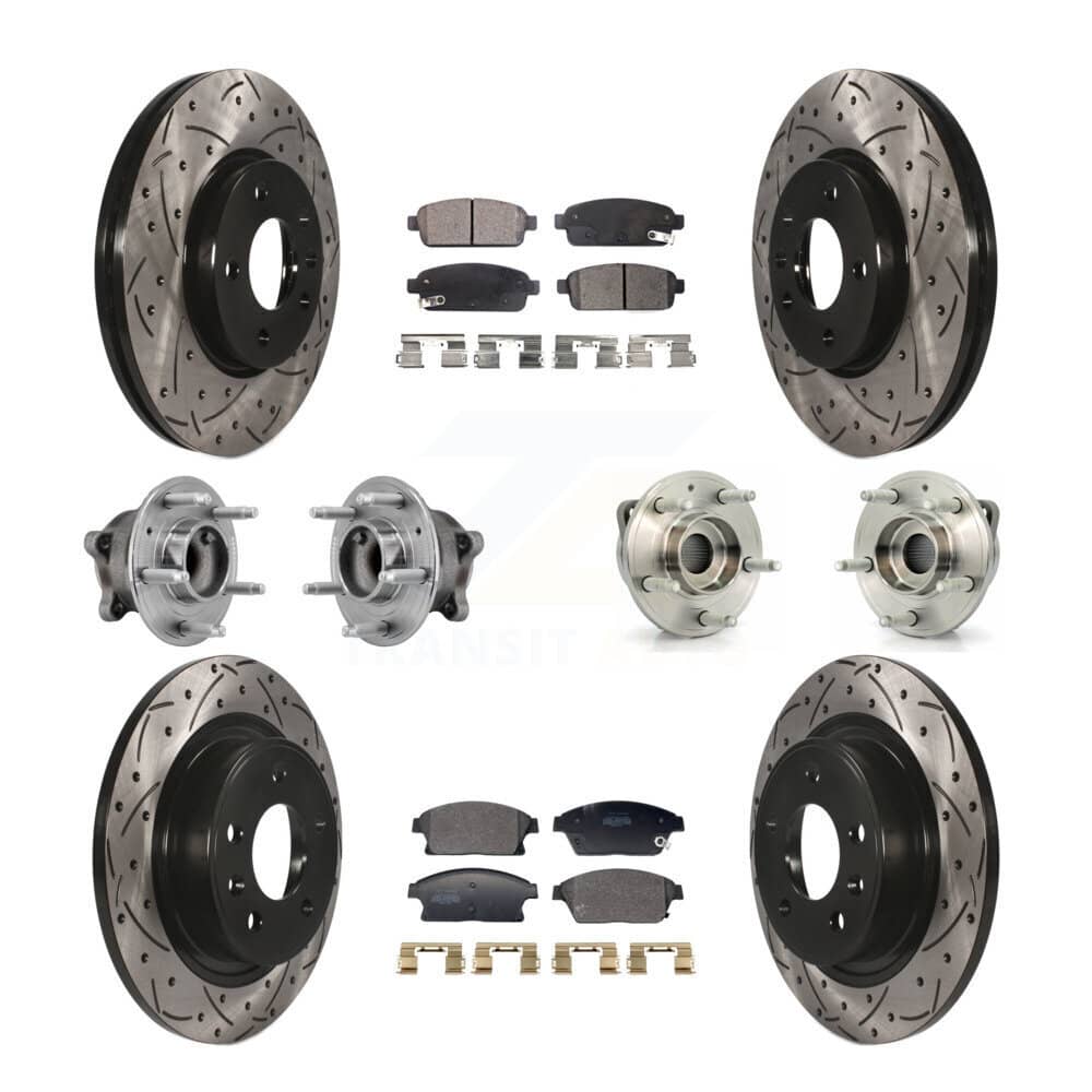 Transit Auto - KBB-129607 - Front and Rear Wheel Bearing and Hub Assembly Kits