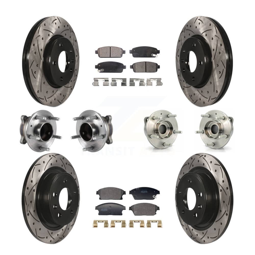 Transit Auto - KBB-129608 - Front and Rear Wheel Bearing and Hub Assembly Kits