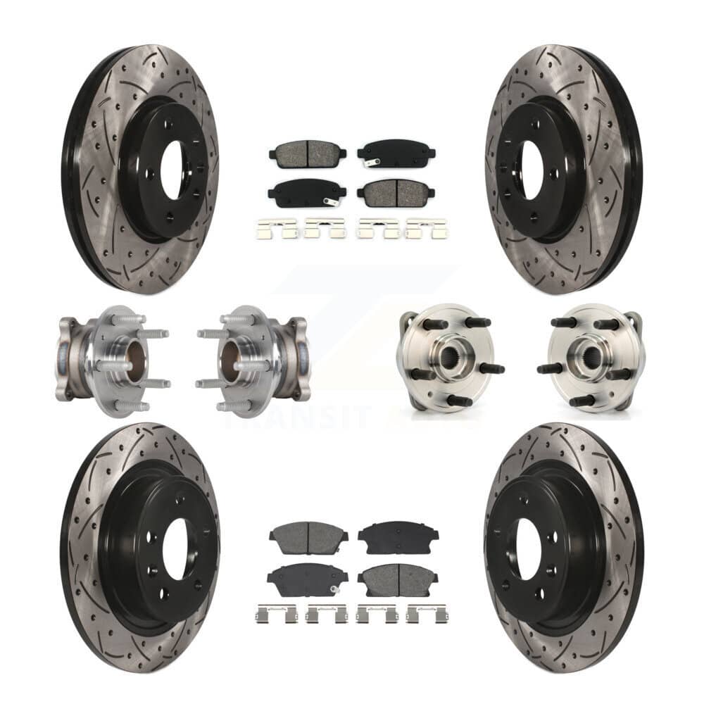 Transit Auto - KBB-129667 - Front and Rear Wheel Bearing and Hub Assembly Kits