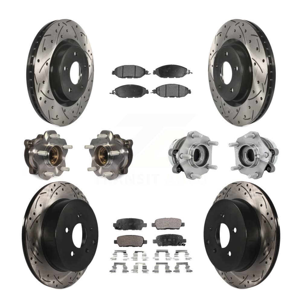 Transit Auto - KBB-131384 - Front and Rear Wheel Bearing and Hub Assembly Kits