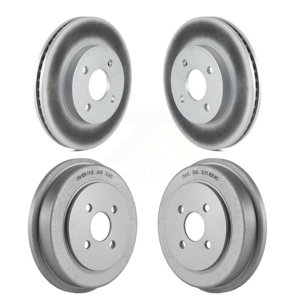 Genius - KG-101443 - Front and Rear Disc Brake Rotor and Hub Assembly Kits
