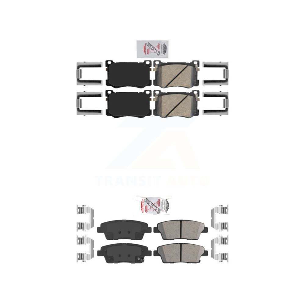 AmeriBRAKES - KNF-100259 - Front and Rear Disc Brake Pad Kits