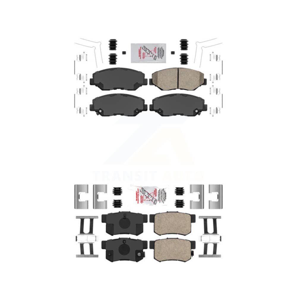AmeriBRAKES - KNF-100302 - Front and Rear Disc Brake Pad Kits