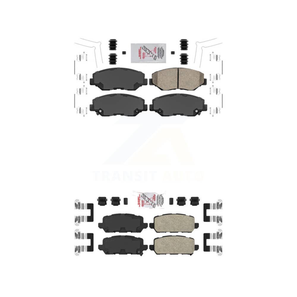 AmeriBRAKES - KNF-100322 - Front and Rear Disc Brake Pad Kits