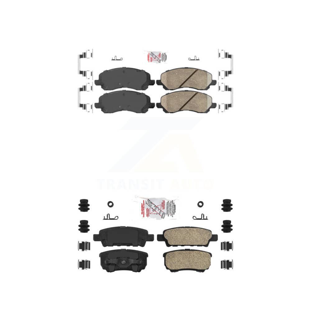 AmeriBRAKES - KNF-100338 - Front and Rear Disc Brake Pad Kits
