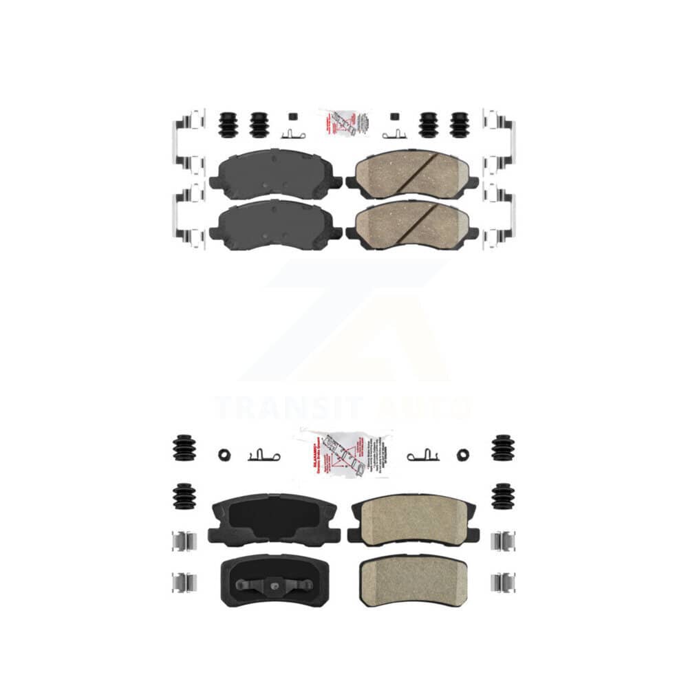 AmeriBRAKES - KNF-100343 - Front and Rear Disc Brake Pad Kits