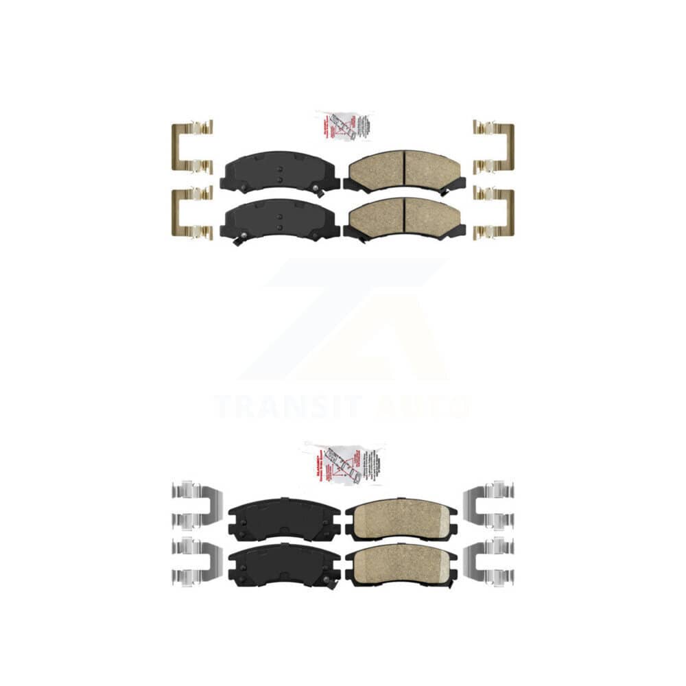 AmeriBRAKES - KNF-100519 - Front and Rear Disc Brake Pad Kits