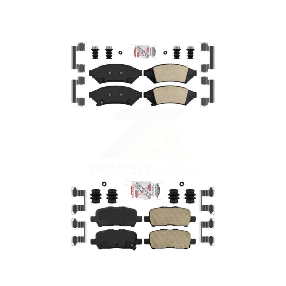 AmeriBRAKES - KNF-100521 - Front and Rear Disc Brake Pad Kits