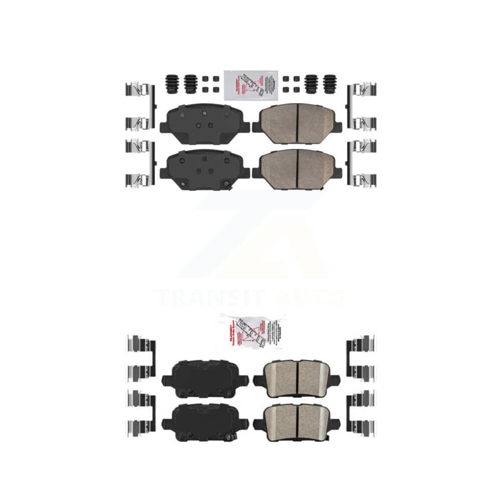 AmeriBRAKES - KNF-100566 - Front and Rear Disc Brake Pad Kits