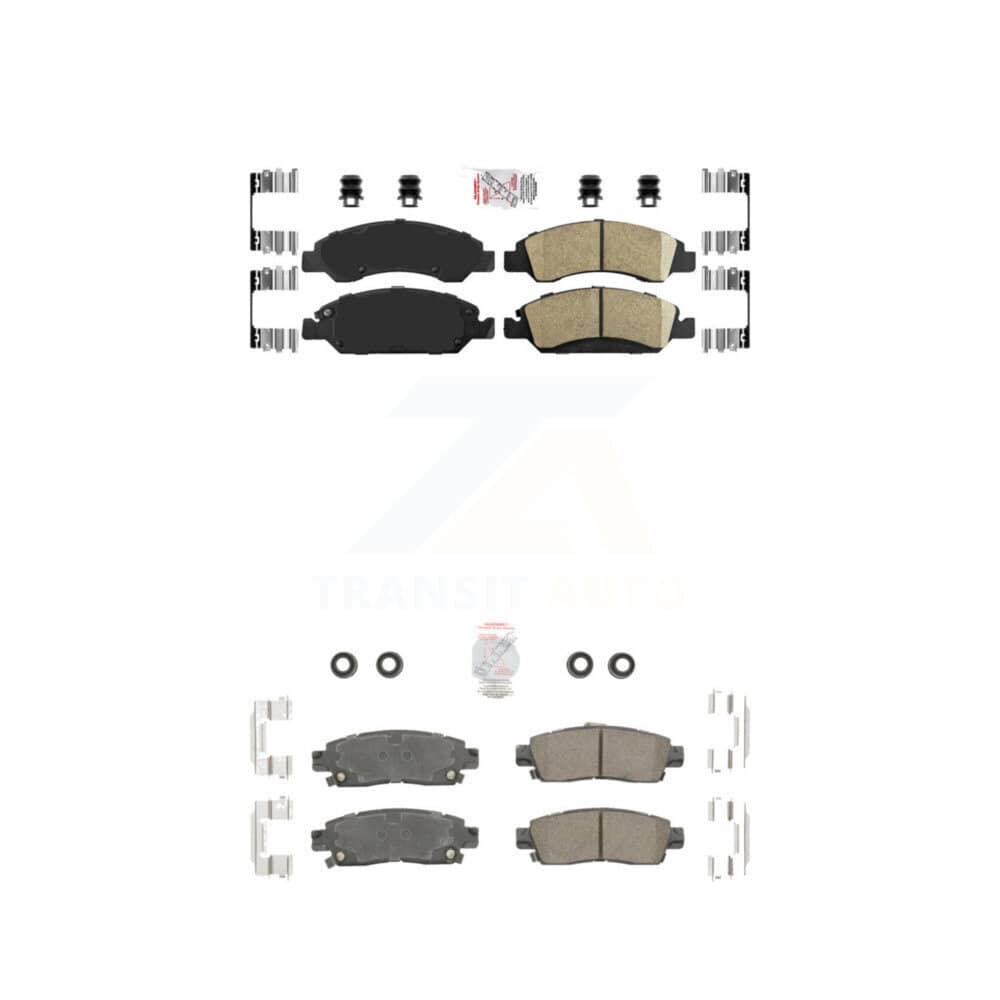 AmeriBRAKES - KNF-100595 - Front and Rear Disc Brake Pad Kits