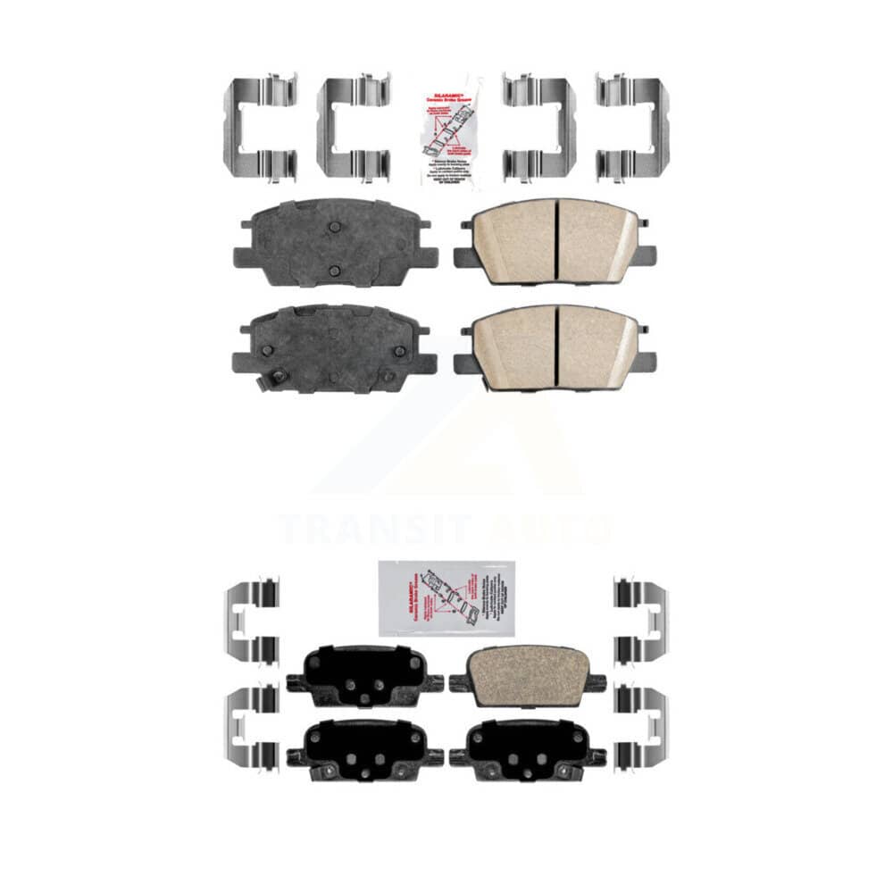 AmeriBRAKES - KNF-100625 - Front and Rear Disc Brake Pad Kits
