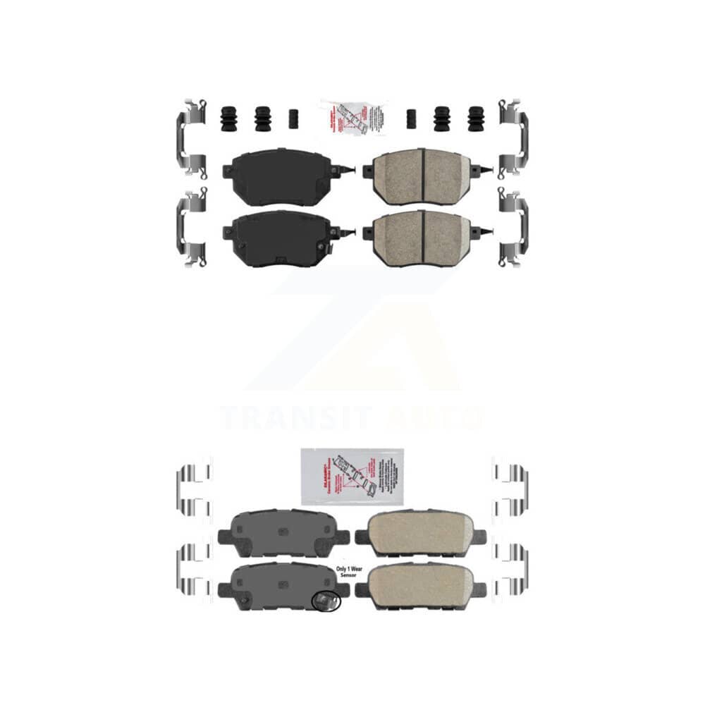 AmeriBRAKES - KNF-100710 - Front and Rear Disc Brake Pad Kits