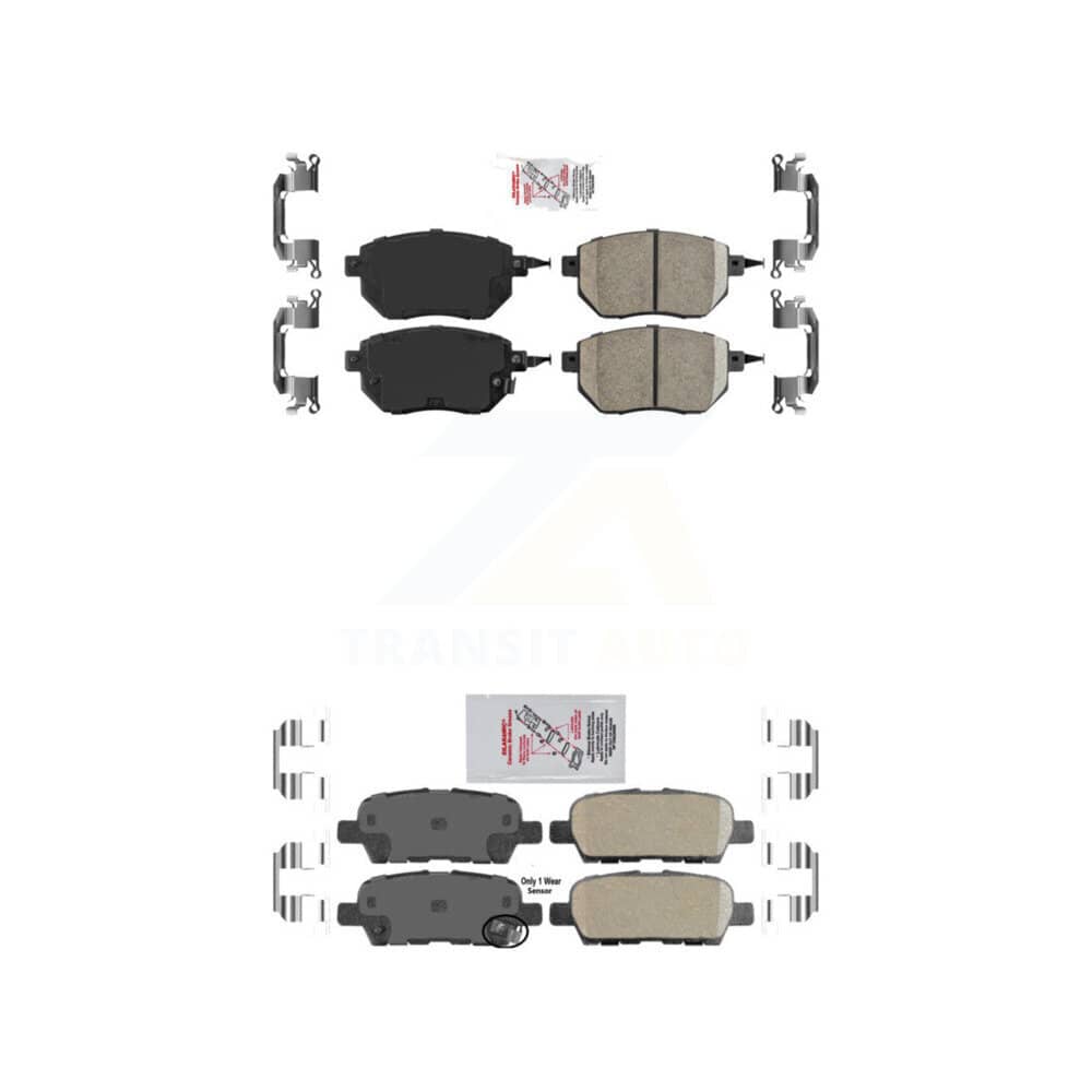 AmeriBRAKES - KNF-100712 - Front and Rear Disc Brake Pad Kits