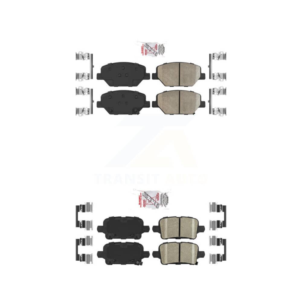 AmeriBRAKES - KNF-100805 - Front and Rear Disc Brake Pad Kits