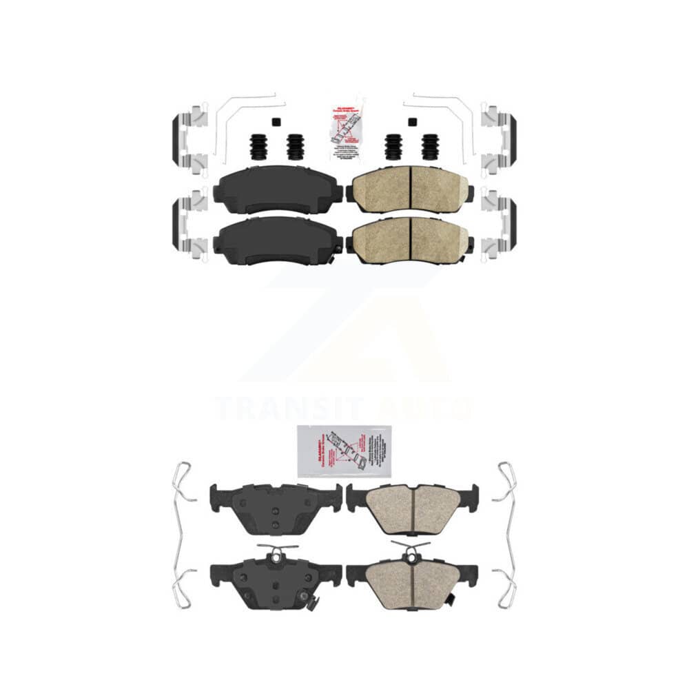 AmeriBRAKES - KNF-100878 - Front and Rear Disc Brake Pad Kits