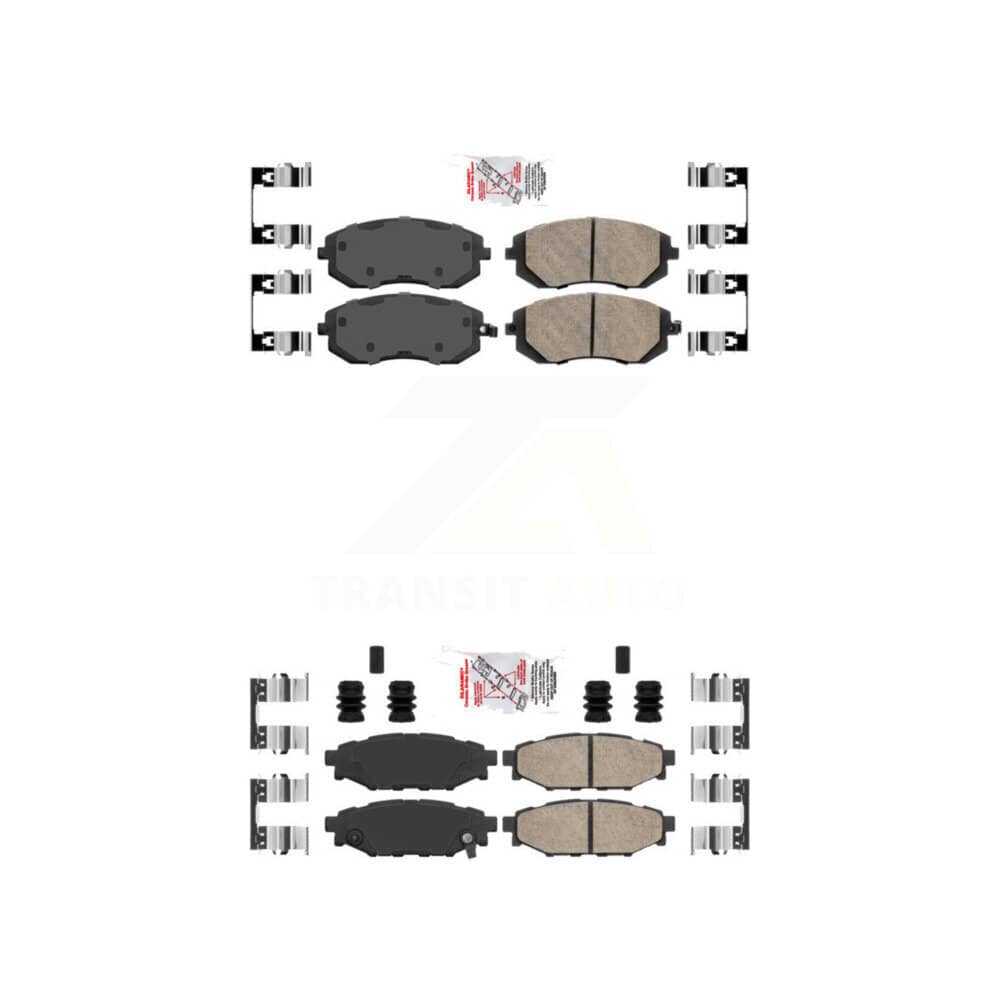 AmeriBRAKES - KNF-100898 - Front and Rear Disc Brake Pad Kits