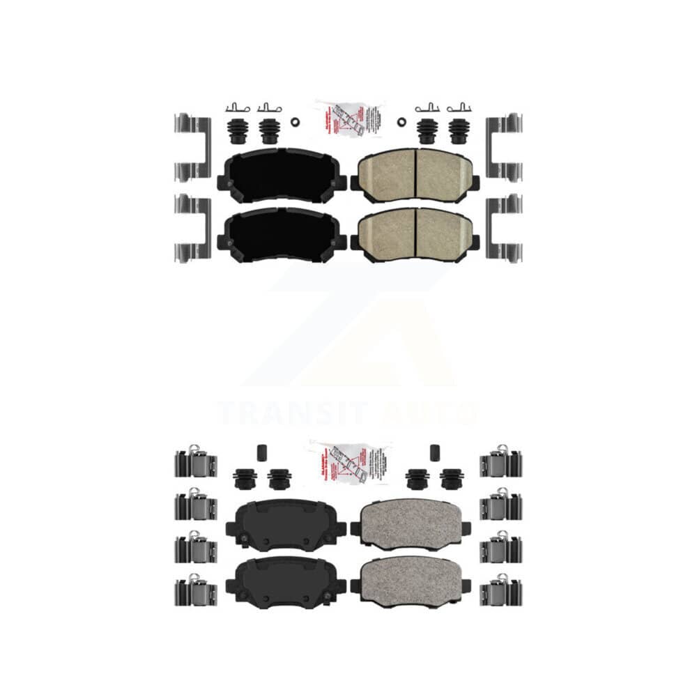AmeriBRAKES - KNF-101022 - Front and Rear Disc Brake Pad Kits