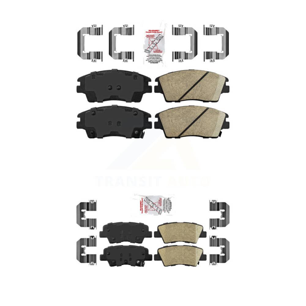 AmeriBRAKES - KNF-101160 - Front and Rear Disc Brake Pad Kits