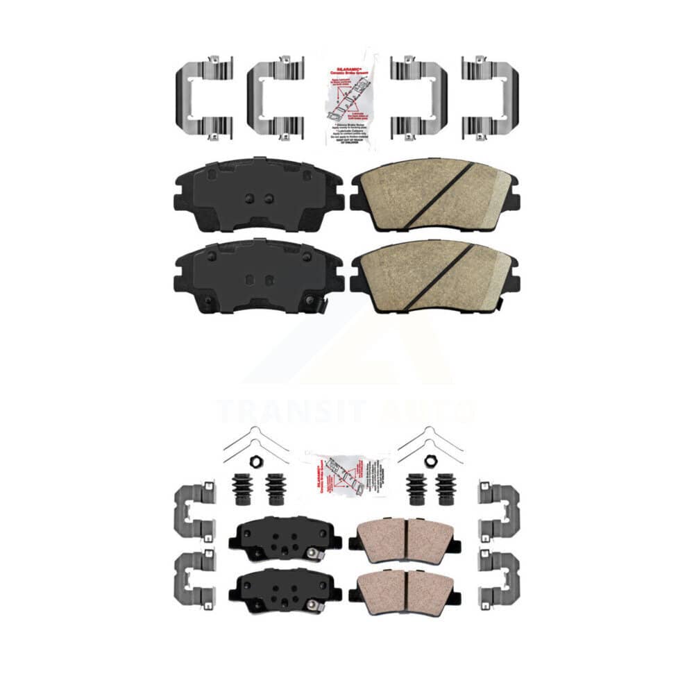 AmeriBRAKES - KNF-101162 - Front and Rear Disc Brake Pad Kits