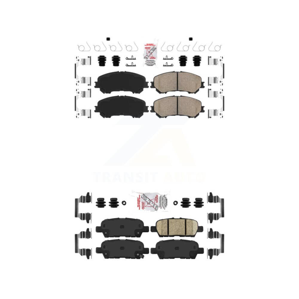 AmeriBRAKES - KNF-101261 - Front and Rear Disc Brake Pad Kits