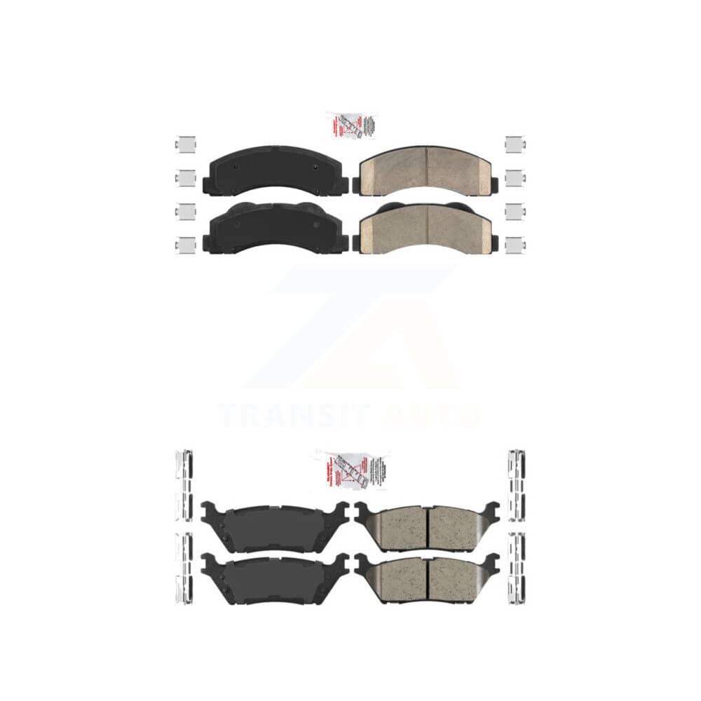 AmeriBRAKES - KNF-101372 - Front and Rear Disc Brake Pad Kits