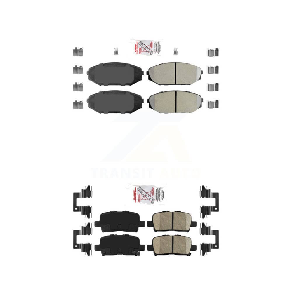 AmeriBRAKES - KNF-101445 - Front and Rear Disc Brake Pad Kits