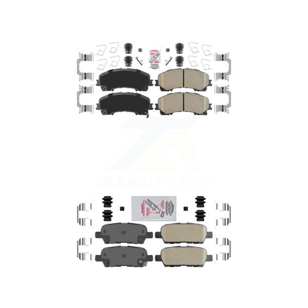 AmeriBRAKES - KNF-101486 - Front and Rear Disc Brake Pad Kits