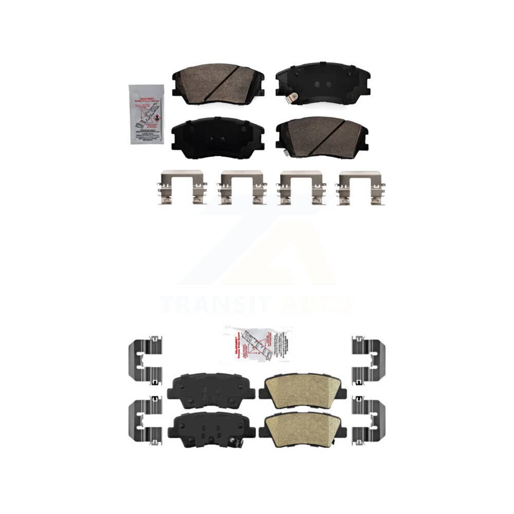 AmeriBRAKES - KNF-101498 - Front and Rear Disc Brake Pad Kits
