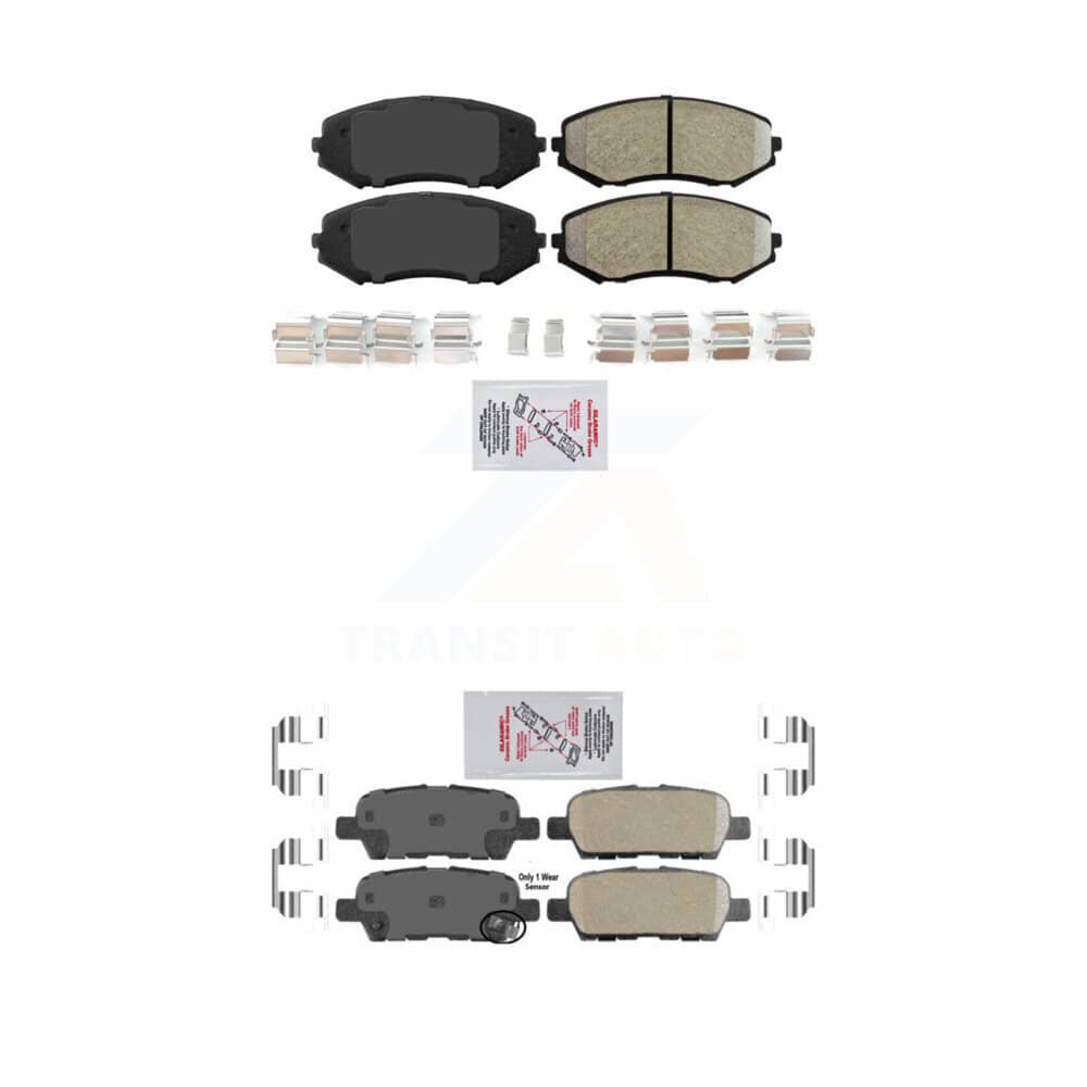 AmeriBRAKES - KNF-101508 - Front and Rear Disc Brake Pad Kits