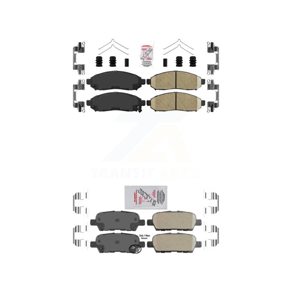 AmeriBRAKES - KNF-101523 - Front and Rear Disc Brake Pad Kits