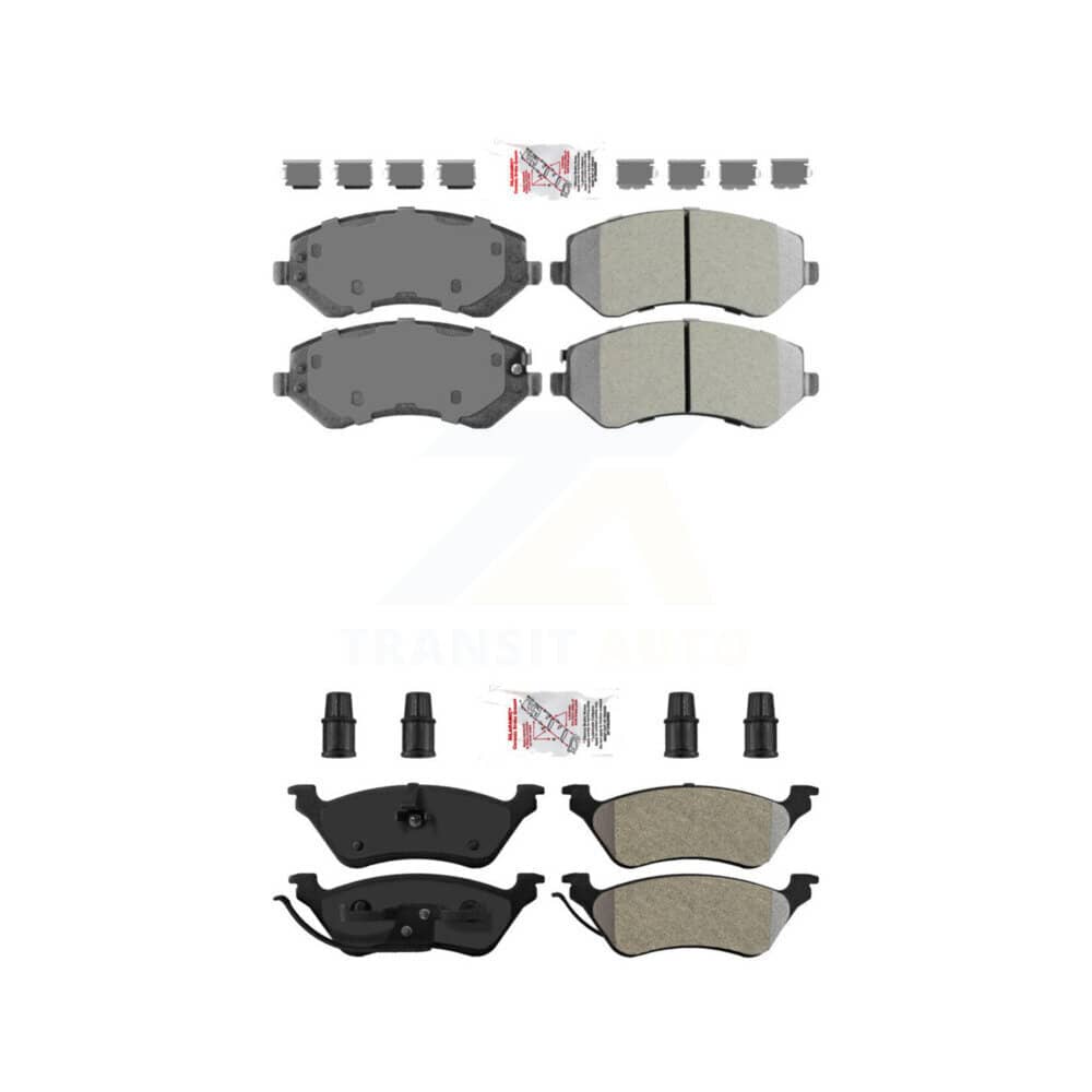 AmeriBRAKES - KNF-101589 - Front and Rear Disc Brake Pad Kits