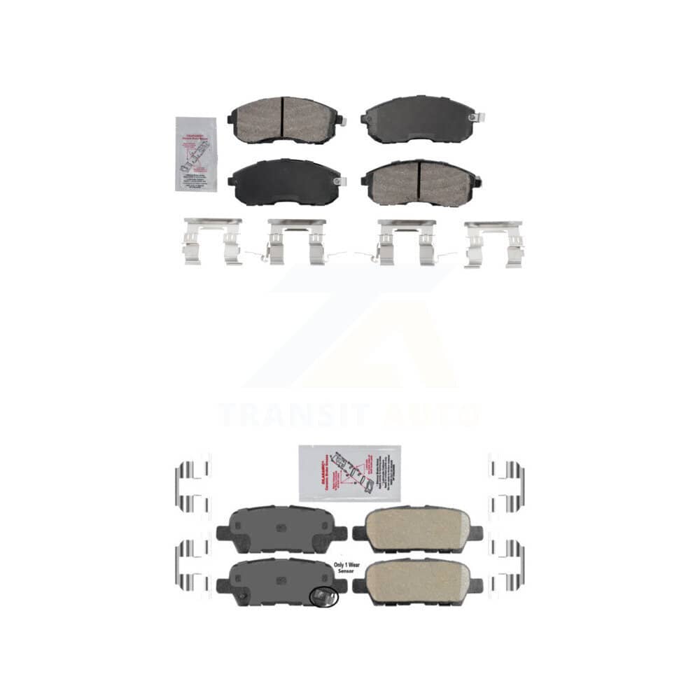 AmeriBRAKES - KNF-101624 - Front and Rear Disc Brake Pad Kits