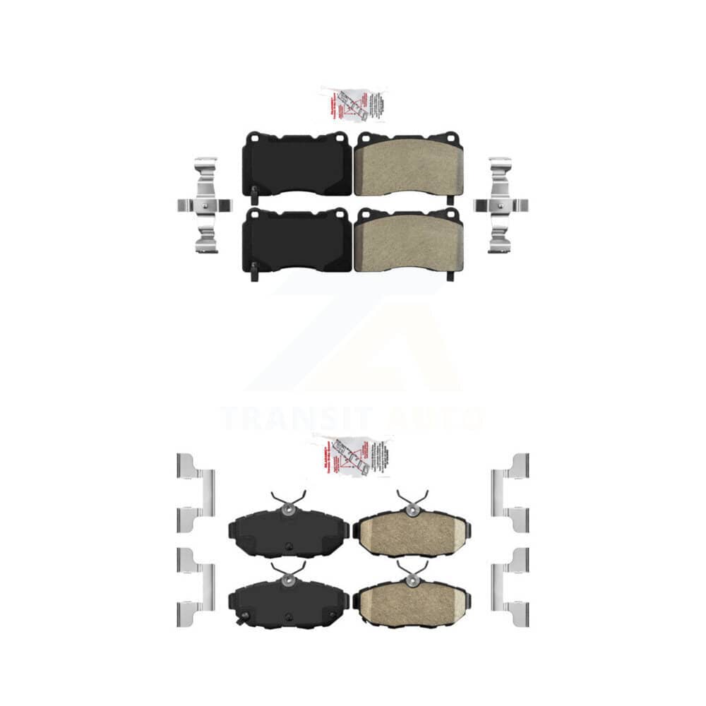 AmeriBRAKES - KNF-101664 - Front and Rear Disc Brake Pad Kits