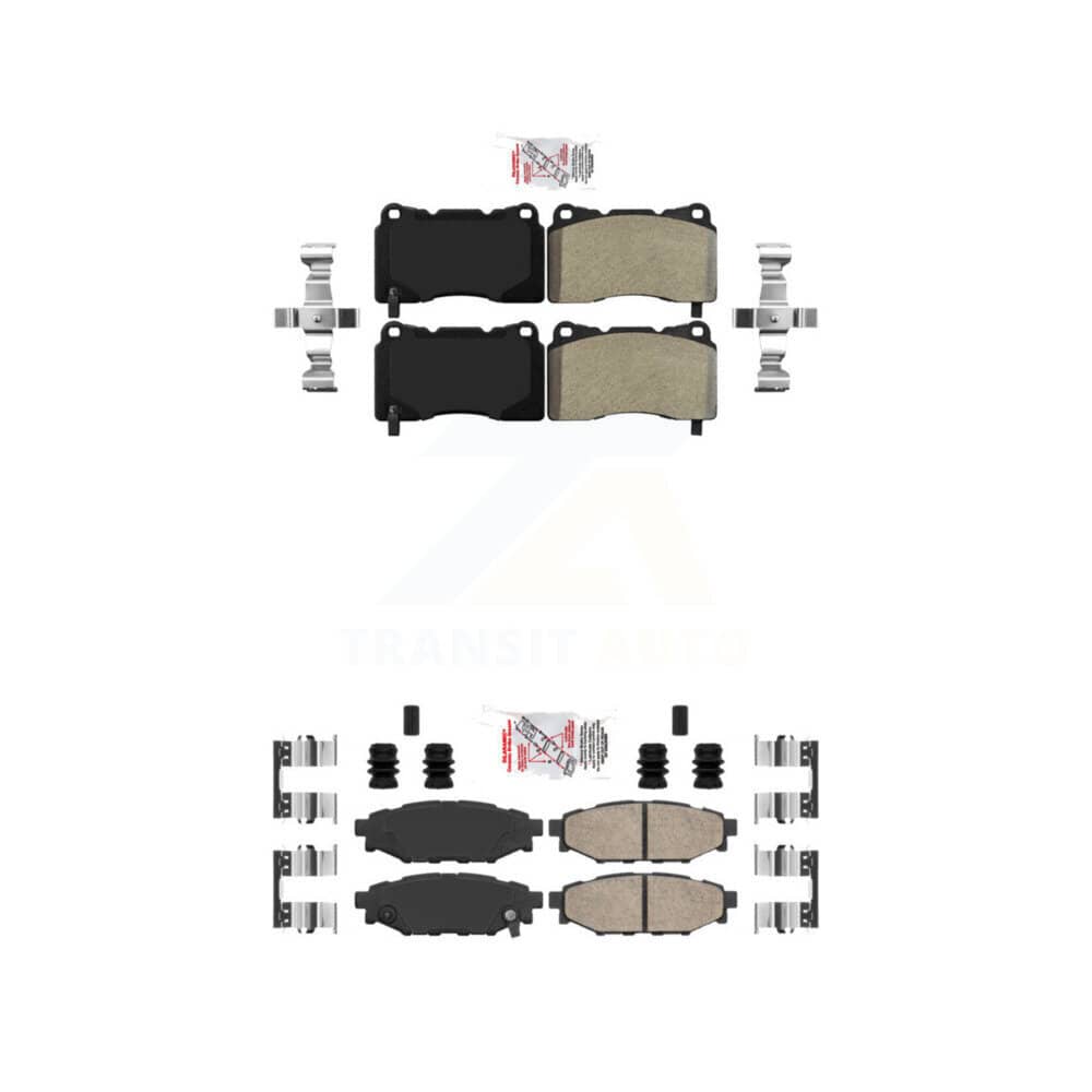 AmeriBRAKES - KNF-101666 - Front and Rear Disc Brake Pad Kits